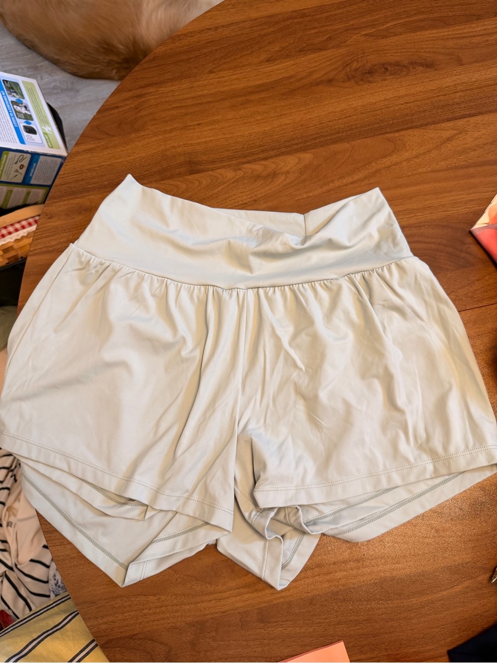 HALARA light green Athletic Skort-Style Shorts